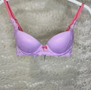 Aerie 32B Lilac Purple Lace Ella Gel Demi Push-Up Bra  - Picture 1 of 8