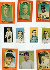 1987 HYGRADE BASEBALL 10 CARD SET BABE RUTH JACKIE ROBINSON TY COBB CY YOUNG