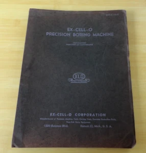 Vtg 1950 Ex-Cell-O No. 112-C Precision Boring Machine Operator's Manual - Picture 1 of 5