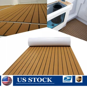 EVA Foam Boat Teak Decking Sheet Marine Flooring for Jon Boat Yacht ▷ Brown Mat - Picture 1 of 21