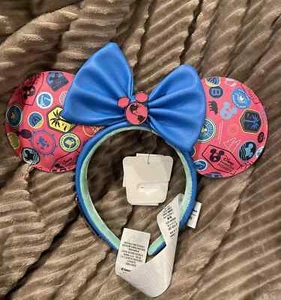 Disney Loungefly DVC AOP bunte Minnie Ohren Neu mit Etikett Disney Vacation Club Stirnband - Bild 1 von 11