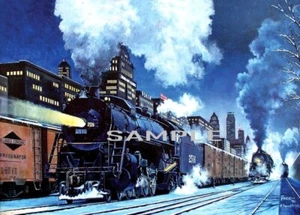 ILLINOIS CENTRAL in Chicago Railroad ART PHOTO - Picture 1 of 1