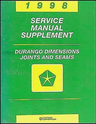 1998 Dodge Durango Corpo Collision Riparazione Negozio Manuale Originale Welds - Immagine 1 di 2