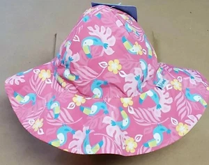 I Play Bucket Sun Hat Newborn 0-6m Pink toucan UPF 50+ - Picture 1 of 6