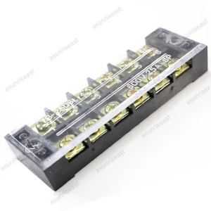 5 × Barrier Terminal Block 25A 600V 6 Pole Position Way TB-2506L for 22-12AWG - Bild 1 von 4