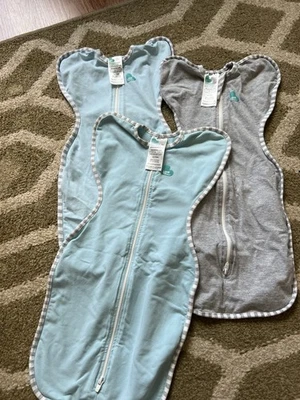 Love to Dream Swaddle Up Original 1.0 TOG, Gris y Azul, Recién Nacido Talla 5-8.5 LBS Foto 1 de 4