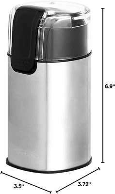 Electric Coffee Bean & Spice Grinder – Amazon Basics, Stainless Steel Heavy-Duty - Image 1 of 4