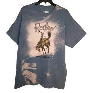 Bohemian Cowgirl Large Cotton Tshirt NEW From Buckle Blue & Brown Rodeo - Picture 1 of 7