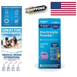 8 Count Electrolyte Powder Pack - Quick Hydration in Delightful Flavors! - Picture 1 of 8