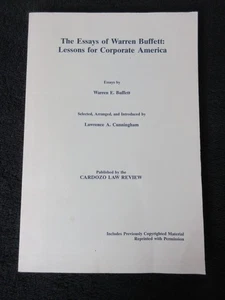 The Essays of Warren Buffet: Lessons for Corporate America, Paperback, 1997 - Picture 1 of 11