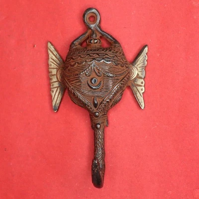 Elephant Shape Vintage Finish Handcrafted Brass Cloth Towel Cap Wall Hanger Hook - image 1 of 4