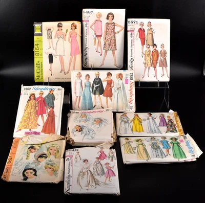 1960s Sewing Patterns (10) CUT Maternity, Bridal, Wedding, Slips, Sleepwear - Image 1 of 4