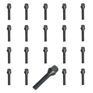 20 schwarze Radschrauben Radbolzen Kegelbund M12x1,5 50mm BMW Citroën Dacia Fiat - Imagen 1 de 7