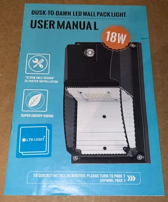 Intertek Dusk-To-Dawn LED Wall Pack Light Kit, Hardwire Installation (12 pc) - Image 1 of 4