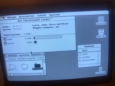 Apple Mac Classic 4 MB HD 40 mit System 6 voll funktionsfähig - Bild 1 von 4