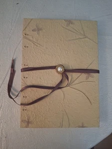 Handcrafted Journal with Real Stems & Flowers on the Cover by Elizabeth Ann - Picture 1 of 11