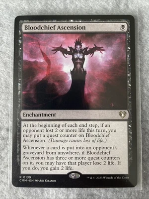 [MTG] Bloodchief Ascension (0139) (CMM) NM Rare - Image 1 of 2