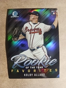 2018 Bowman Chrome Rookie of the Year Favorites Kolby Allard RC #ROYF-9 Atlanta - Picture 1 of 2