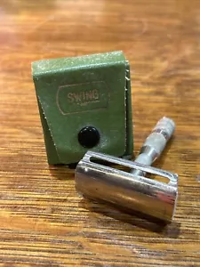 Rasoio di sicurezza vintage da viaggio SWING A5 made in Sweden con custodia - Foto 1 di 20