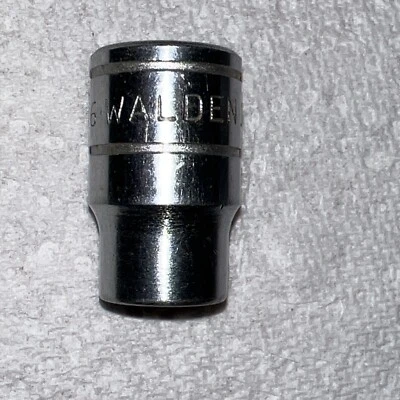 VINTAGE WALDEN 1/2" SOCKET 1/2" DRIVE 12 POINT #416 *MADE IN THE USA* - Image 1 of 4