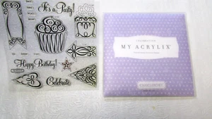 CTMH D1497 HAPPY BIRTHDAY ~ CUPCAKE, IT'S A PARTY, CELEBRATE Acrylic Stamps - Picture 1 of 1