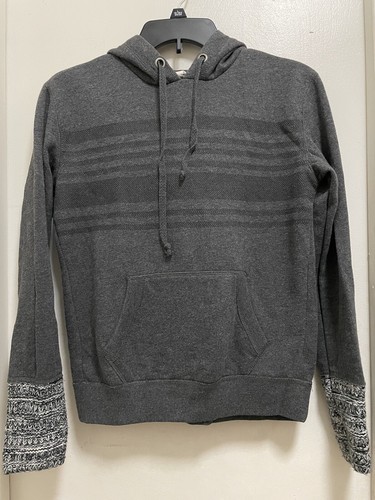 VETEMENTS Felpa con cappuccio AEROPOSTALE grigia a righe maniche lunghe maglia con polsini taglia XS