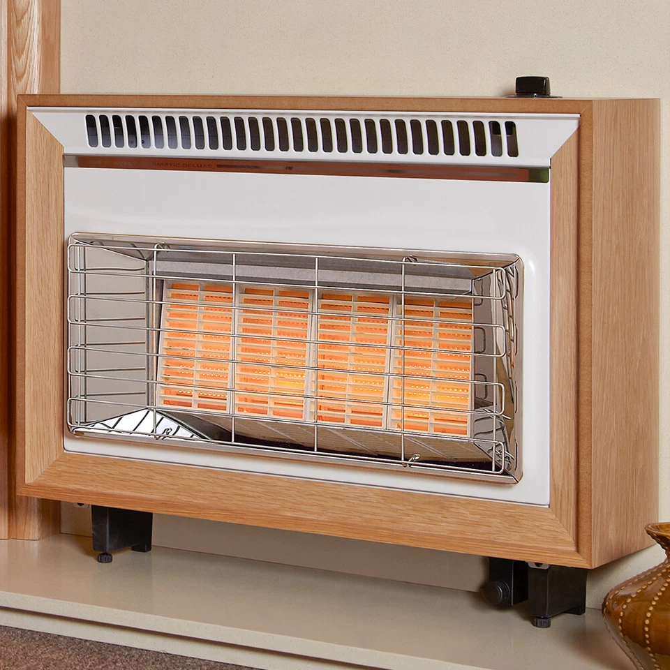 Flavel Misermatic Gas Fire Light Oak FORML0EN 7 Year Warranty Radiant Gas Fire - Image 1 of 4