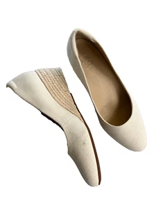 ABEO Women's Quinn Metatarsa Wedge Espadrille in Natural Canvas Size 8 - Picture 1 of 9
