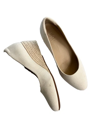 Alpargata de cuña para mujer ABEO Quinn Metatarsa en lona natural talla 8 Foto 1 de 4