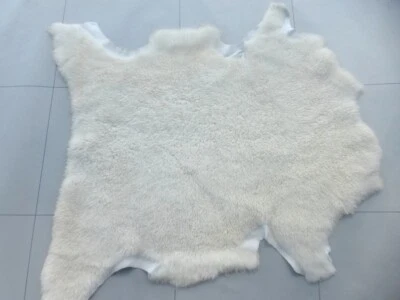 sheepskin shearling leather hide Off White Thick Curly Plush Fluffy Hair - Image 1 of 4