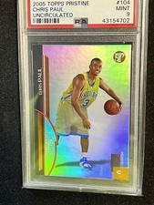 2005 CHRIS PAUL Topps Pristine Uncirculated Refractor /325 Rookie RC #104 PSA 9