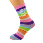 Life Begins at 60 1964 Ladies Pastel Rainbow socks Ladies UK 4-8 N1267