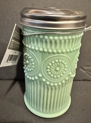 TableCraft Jadeíta Vidrio Verde Azúcar Agitador Dispensador Vertedor Acero Inoxidable 9oz Foto 1 de 4