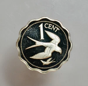 BELIZE -AG/ 1 CENT 1975 PROOF silver argento - Picture 1 of 2