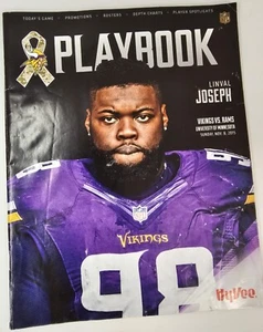 Minnesota Vikings Playbook Sunday November 8th 2015 Rams Linval Joseph - Picture 1 of 2