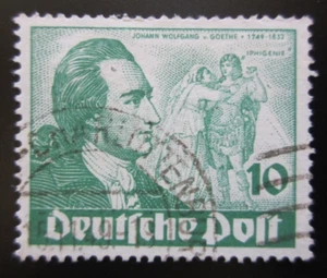Berlin 61 I 10 Pf. Goethe mit PF gestempelt, geprüft Schlegel KW 150 Euro (3784) - Picture 1 of 2