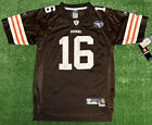 New Josh Cribbs 16 Cleveland Browns Jersey Youth Large L Reebok Sewn On Nwt 75