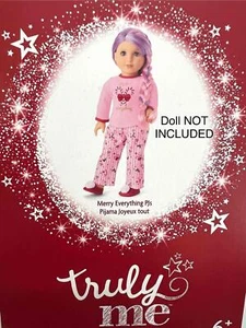 New American Girl Merry Everything PJs Pajamas Pink Red Cany Canes Christmas NIB - Picture 1 of 7