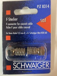 F-Kabelverbinder F-Stecker für SAT-Kabel Antennen KVB8323 Schwaiger + F Stecker - Bild 1 von 2