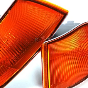 PARA HONDA CIVIC 1992-1995 2/3 PUERTAS PAR DE LUCES REFLECTORAS ESQUINERAS TRANSPARENTES ÁMBAR - Imagen 1 de 5