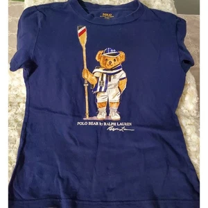 Polo Ralph Lauren Boys Bear Nautical T-Shirt Size 6 Back-to-School Preppy Cute - Picture 1 of 3