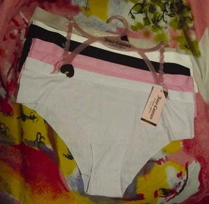 5 NEW JUICY COUTURE JC4767 5PKA MF NO PANTY LINES HIPSTER PANTIES XL - Picture 1 of 2