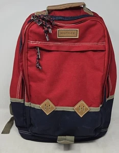 TOMMY Hilfiger duo zaino cromato bagaglio rosso AUTENTICO  - Foto 1 di 16
