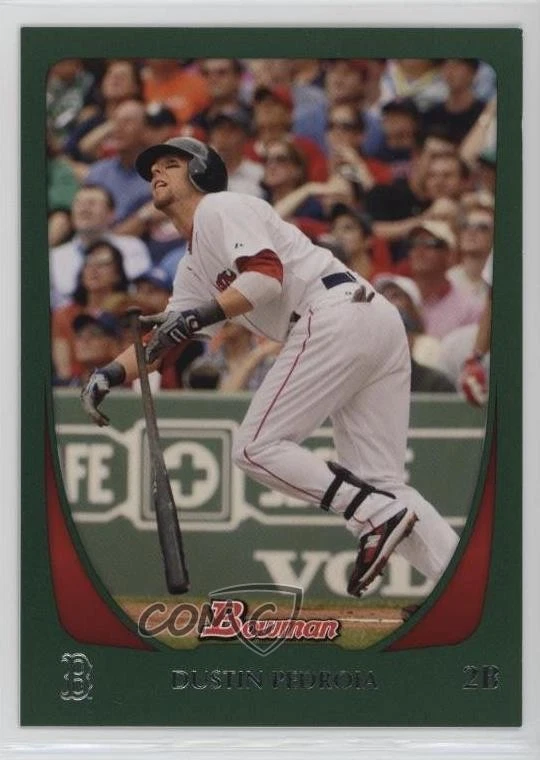 2011 Bowman Green /450 Dustin Pedroia #26 - Image 1 of 2