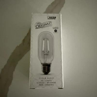 Feit Electric LED Original Vintage Style Bulb, 4 Watts, Clear Glass, T14, FS - Image 1 of 2