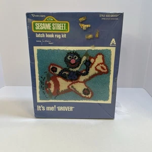 Sesame Street latch hook rug kit 1979 " It me! Grover" style 9303 Grover Muppets - Picture 1 of 6