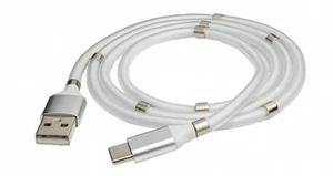 USB 3.1 Selbstaufrollendes Cable 1 M Type C Plug To 2.0 Type A Plug IN White - Zdjęcie 1 z 4