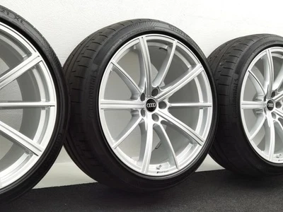 21 Zoll Audi RS6 RS7 10-Speichen-Stern Original Felgen Sommerräder Continental - Bild 1 von 4