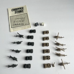 Vintage Chopper Strike Board Game Replacement Parts - 10 Choppers 12 Jeeps Dice - Picture 1 of 11