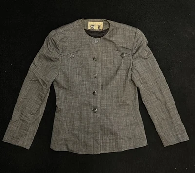 Blazer Christian Dior Vintage Talla 10 Gris Abrigo Traje Chaqueta Foto 1 de 4